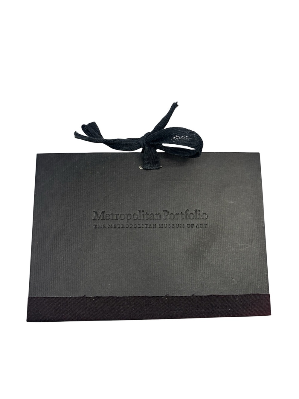 Vintage Metropolitan Museum of Art Mini Portfolio Ribbon Tie Folio Black 6.5x5